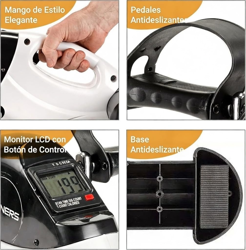 Pedales Estáticos Ejercicio, Mini Bicicleta Estática, Pedaleador Estático, Aparato de Ejercicio en Casa, Pedales Personas Mayores, Pedaleador para Ancianos, Pedalier