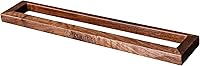 Vista 1 de Toallero montado en la pared, soporte para toallas de mano, toallero de 18 pulgadas para baño, toallero rústico de madera (madera de nogal negro)