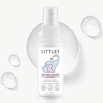 Littley Toy & Surface Cleaner | Alcohol-Free HOCl Spray for Baby Toys & High-Touch Surfaces | Fragrance-Free Formula | Gentle Cleaning for Everyday Messes | 2 oz