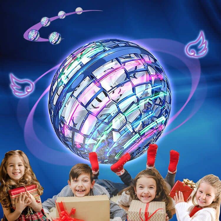 Boomerang Ball Nebula Infinity Orb - Cool Stuff Hover Ball Spinner Drone 360Â°Rotating Soaring Orb Cool Toy Built-in LED Mini Orb Drone Flying Infinity Orb Magic Balls UFO Drone for Kids Adult Outdoor Indoor (Blue)