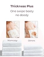 Vista 4 de Momcozy Toallitas para bebé, diseño de tamaño extragrande, 99% a base de agua, sin perfume e hipoalergénicas, toallitas limpiadoras e hidratantes