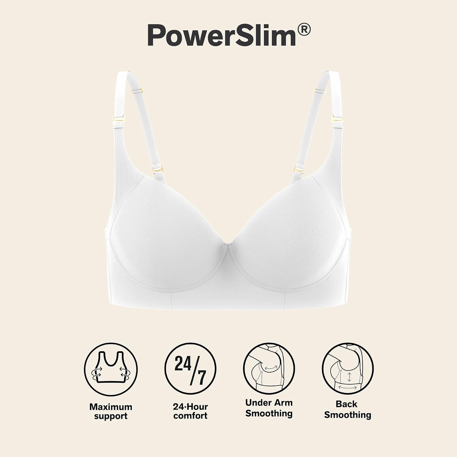 Leonisa High Profile – Back Smoothing Bras for Women, Full Coverage Underwire Bra, Adjustable Hook & Eye Closure - Image 4