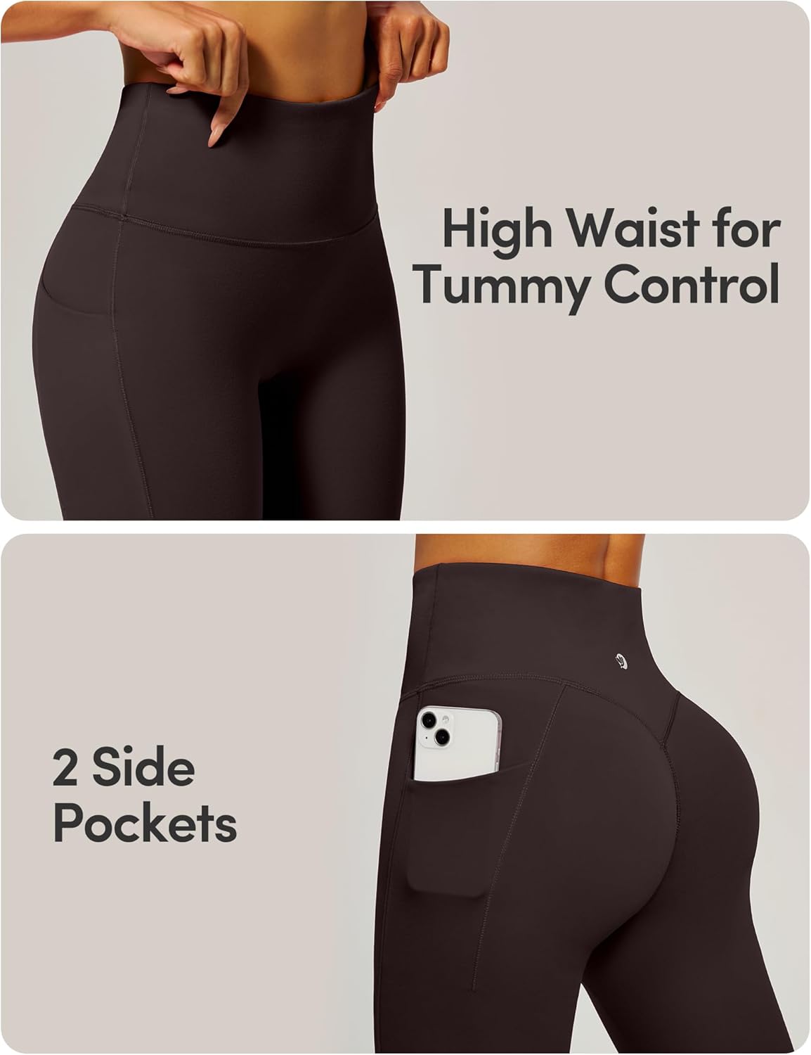 IUGA Womens Hidden Scrunch Butt Lifting Leggings Compression Gym Leggings with Pockets Booty Workout Yoga Pants Tummy Control - Image 5