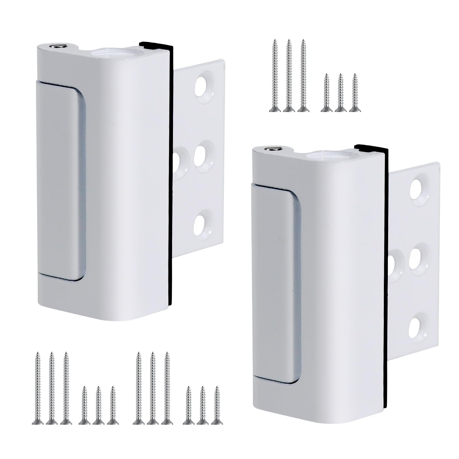 Cerradura de puerta de seguridad para el hogar, cerradura de refuerzo de puerta a prueba de niños para puerta oscilante hacia adentro, cerraduras de puerta para seguridad de niños para evitar la