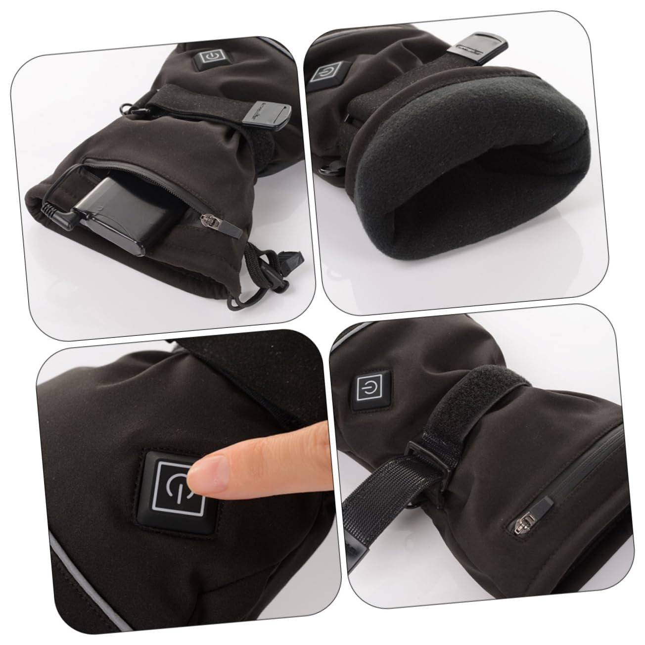 HANABASS Outdoor Heating Glove for Winter Durable and Warm Gloves Non-Slip Texture Suitable for Cycling