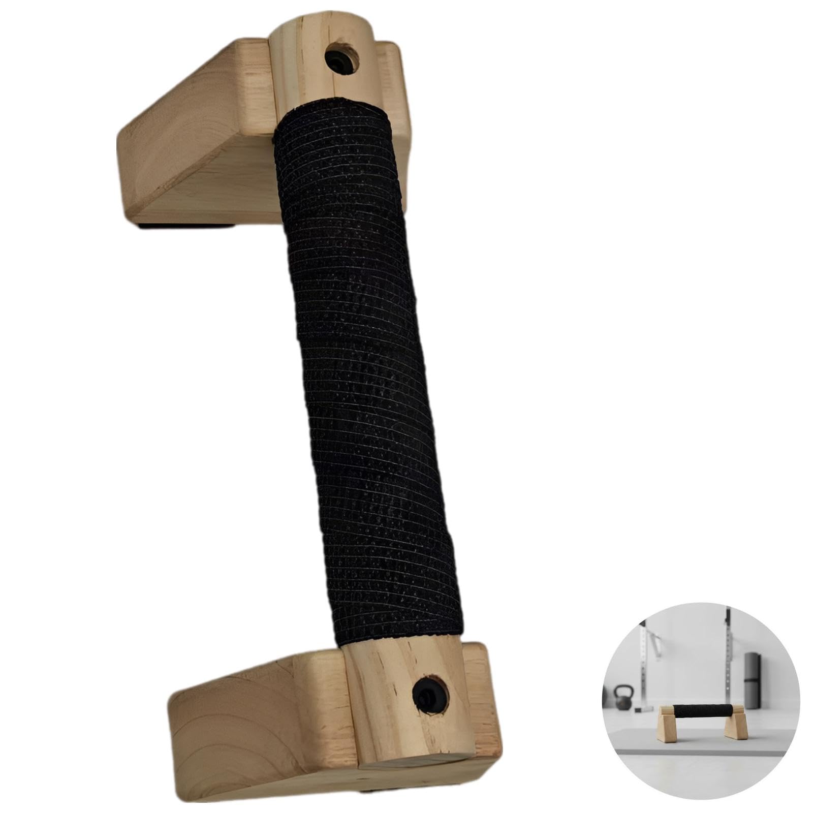 Liegestützgriffe aus Holz, Parallettes aus Kiefernholz, stabile Dreiecksstützen mit rutschfesten Pads, Calisthenics Trainingsgerät, bequemer Griff für das Home Gym und Workout
