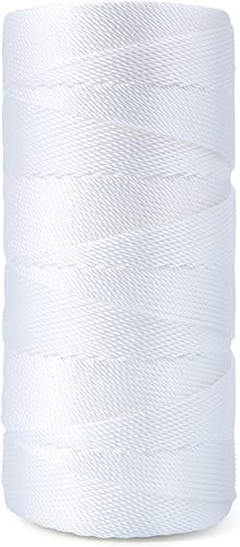 Miniatura 40 de HONGDA Cuerda de nailon trenzada, #15 x 375 pies, cuerda de nailon para trabajos de mampostería, línea de trote, línea de señuelo, fabricación