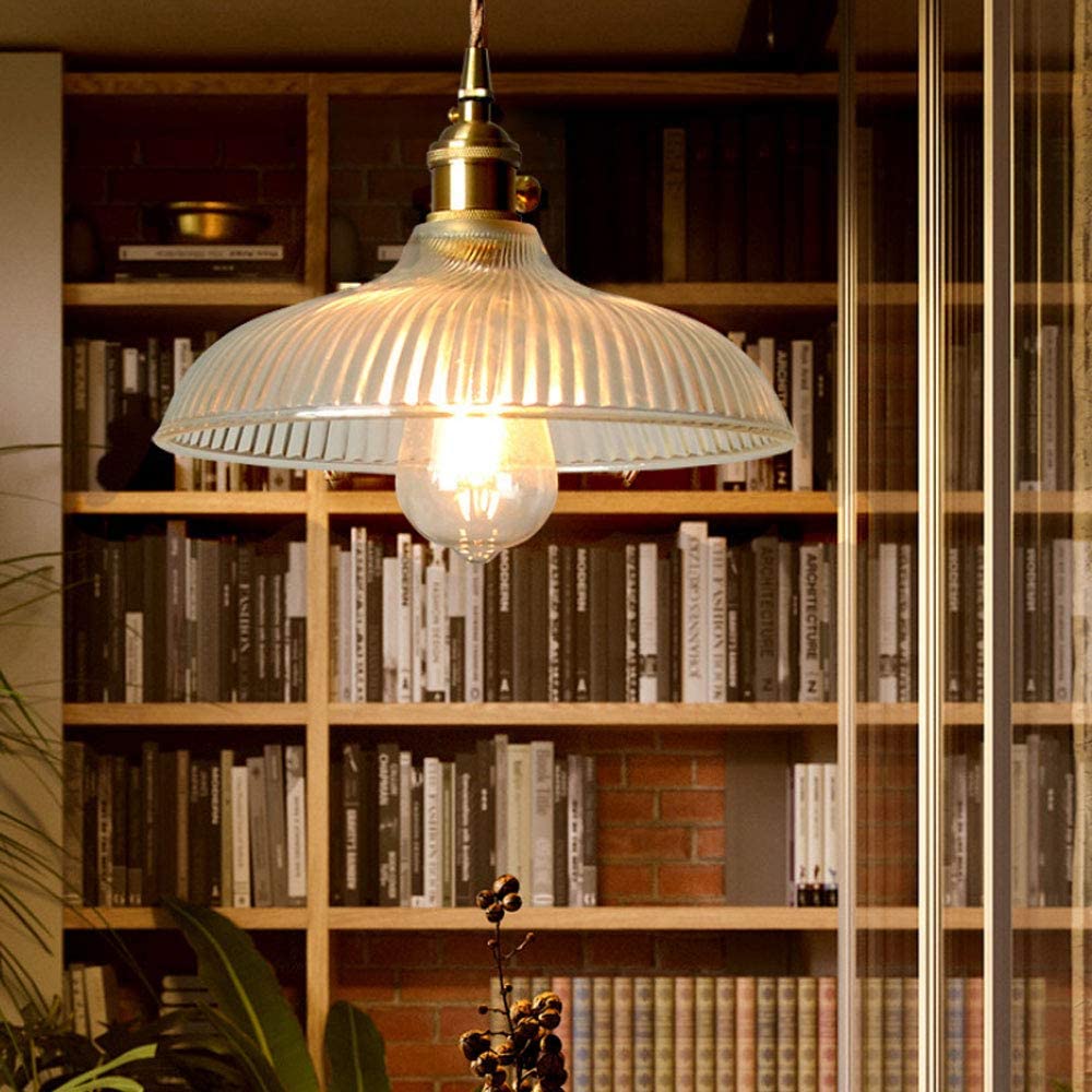 Cały miedziany mały żyrandol, lampy retro oświetlenie szkła przemysłowe retro lampka wisząca, 1 światło przemysłowe wyposażenie oświetleniowe z odcieniem szklanym, regulowana wysokość