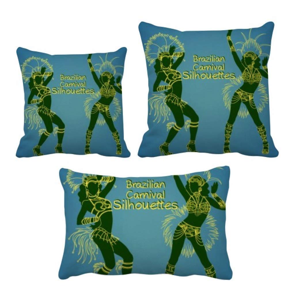 Housse de coussin décorative Brésil Hula pour fauteuil et lit