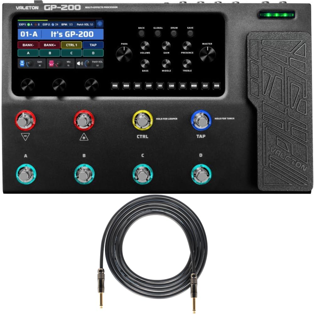 Amazon.com: VALETON GP-200 Black Multi Effects Processor + 10ft