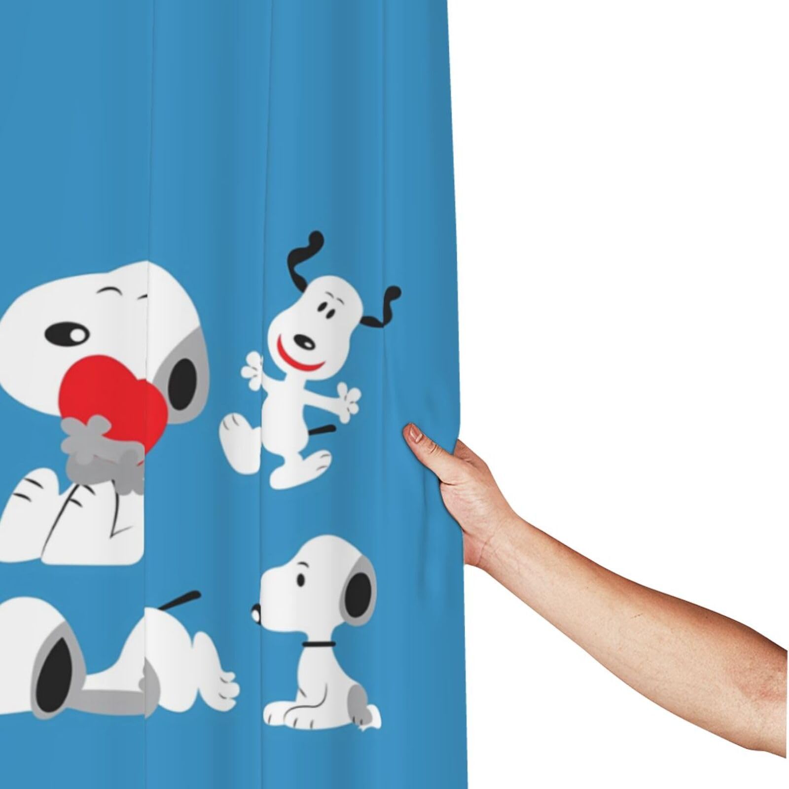Amazon｜スヌーピー シャワーカーテン 防水 防カビ ユニットバス