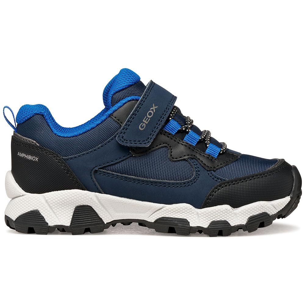 Geox J MAGNETAR Boy B ABX Trainers, Navy/Royal, 35 EU