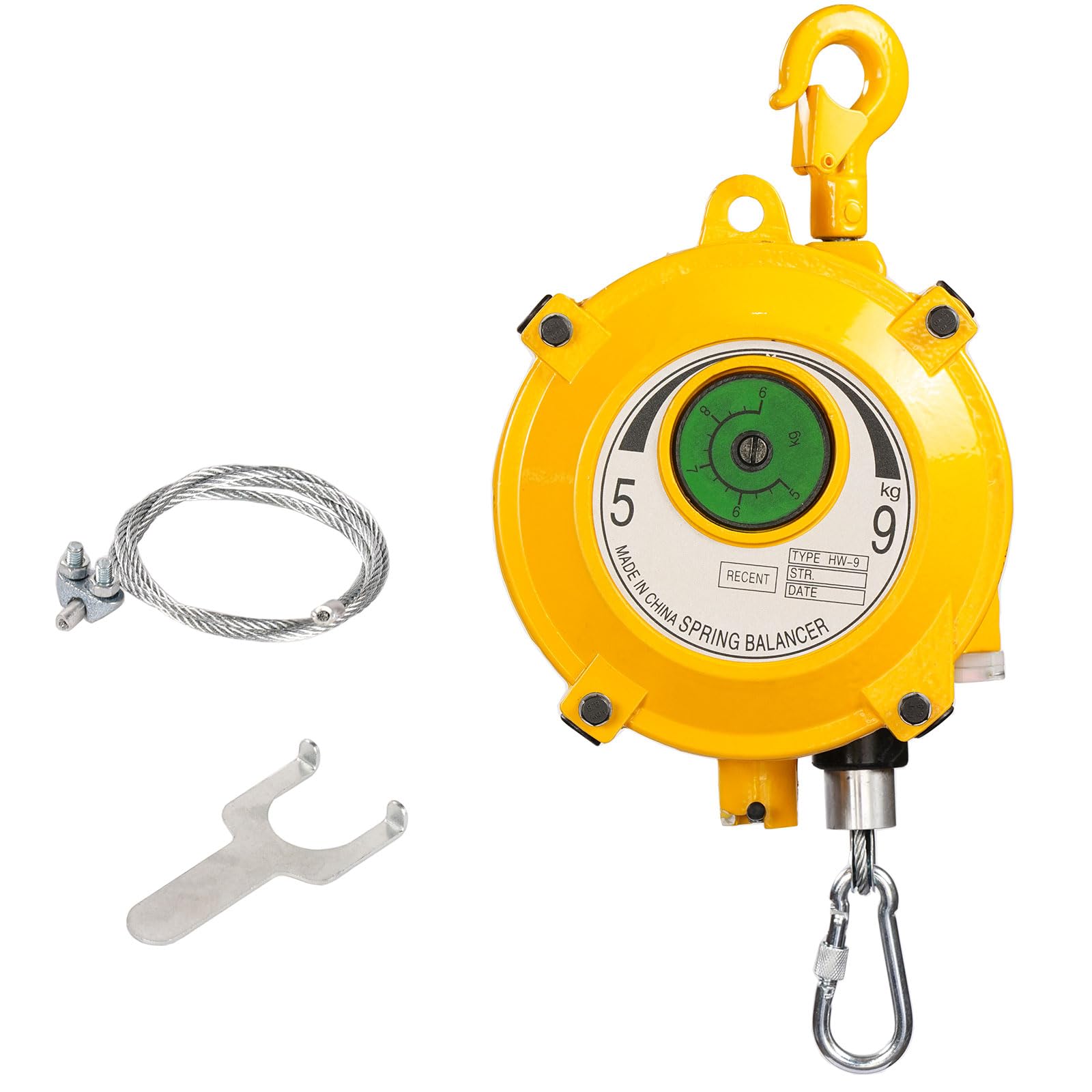 QFhuahang Retractable Spring Balancer 5~9kg(11~19lbs) Hanging Tool Spring Balancer Balancer Retractor 1.9m Wire Rope Hanging Holding Equipment