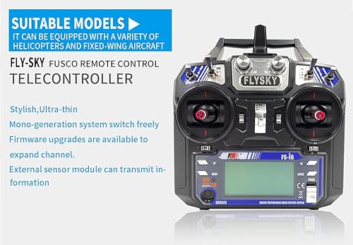 Miniatura 2 de DTXMX Flysky FS-i6 6 canales 2.4G RC Transmisor y receptor FS-iA6B Controlador de radio para helicóptero Quadcopter FPV Drone (Mode_2)