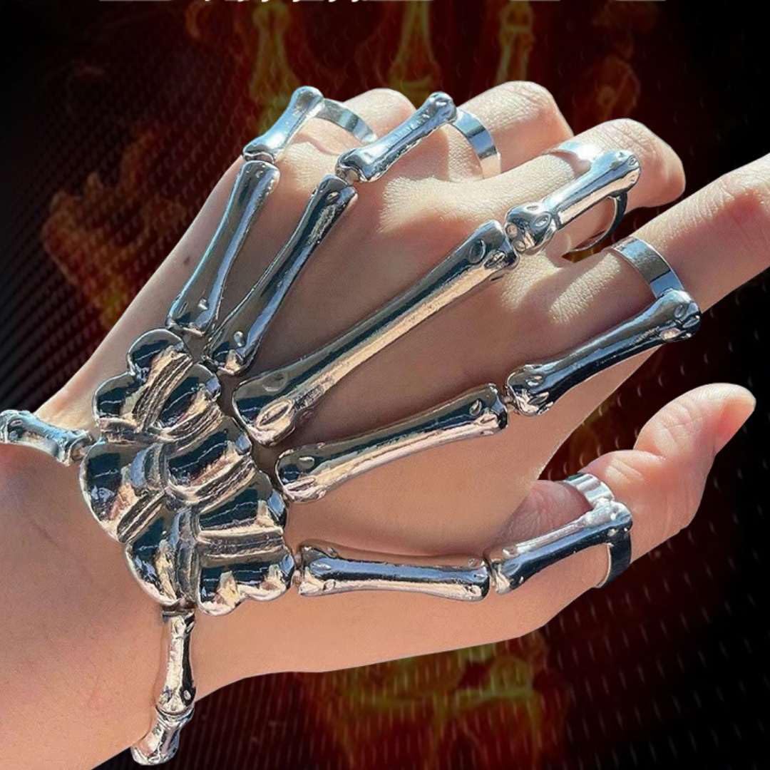 Amazon.co.jp: ハロウィン スカル ブレスレット 5本指 地雷系