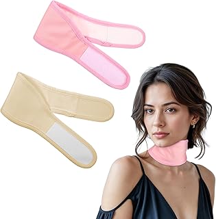 Giantree 2-Pack Castor Oil Neck Wraps, Organic Castors Oils Necks Wraps, Reusable Castor Oil Neck Patches, Suitable for Thyroid Neater Anti-Stain Anti-Leakage Suitable for Men and Women (Color + Pink)