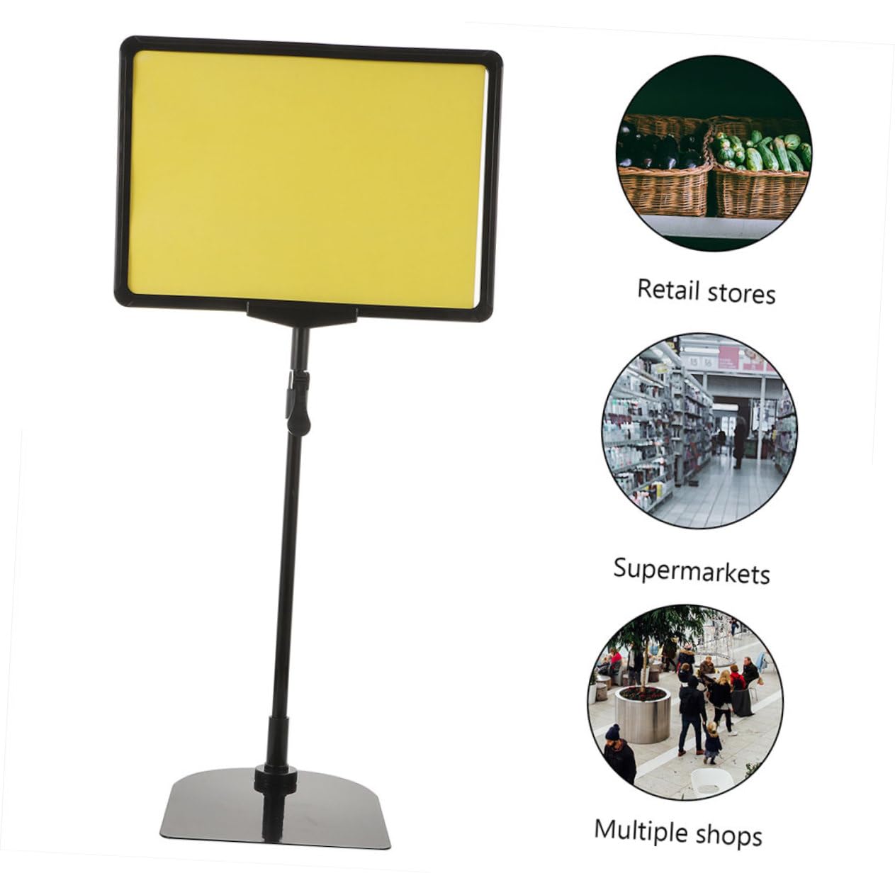 Uonlytech 2 Stück Preisschildständer aus Edelstahl und Kunststoff Leichter und Tragbarer Halter für Preisschilder im Obstladen und Geschäft