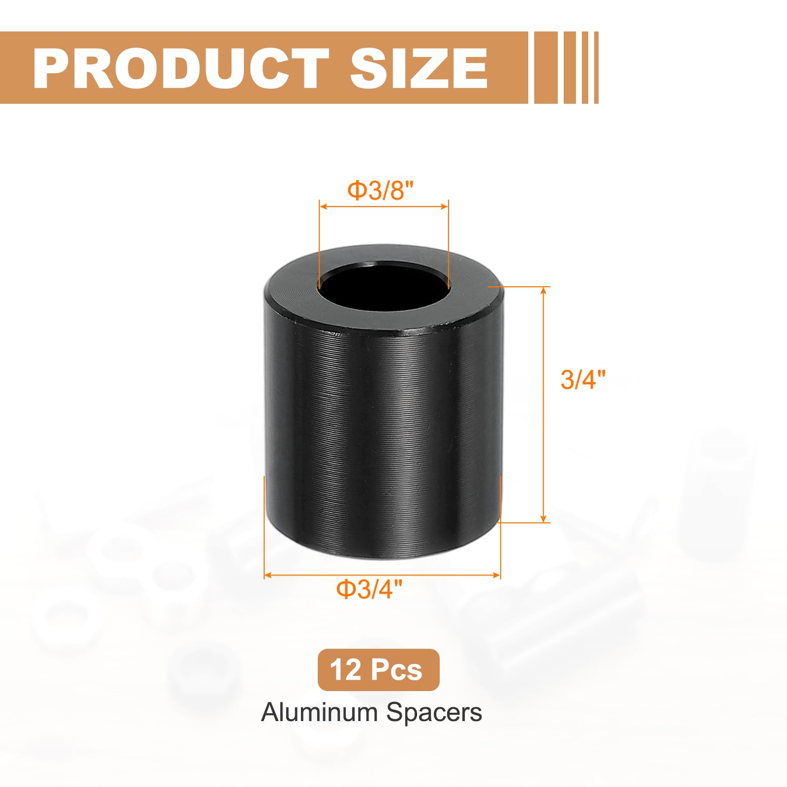PATIKIL 12PCS Aluminum Spacers - Image 2