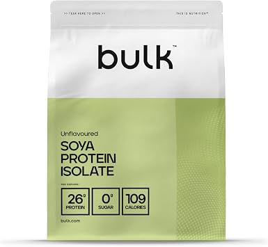 Bulk SOYA Protein Isolate Powder, Unflavoured, 1kg | Vegan Protein Shake