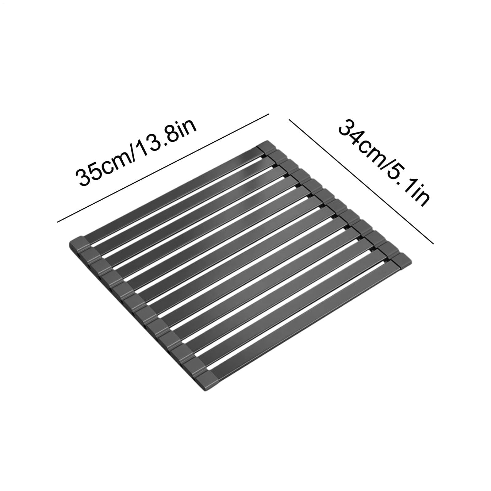 Zwijany stojak do suszenia naczyń, składany aluminiowy stojak na naczynia, wielofunkcyjna zwijana taca odpływowa na miski, kubki, naczynia kuchenne, szklanki, oszczędność miejsca w kuchni