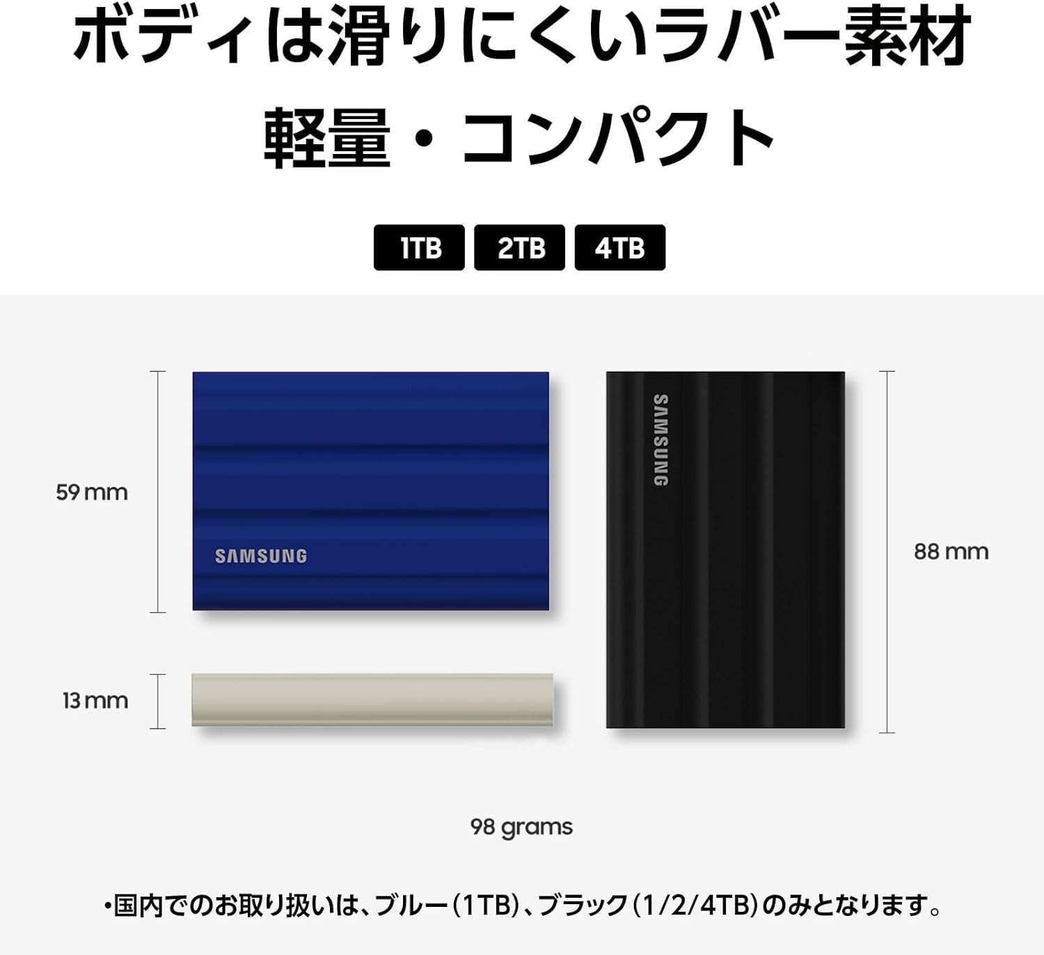 Samsung T7 Shield 1TB External SSD, Waterproof and Dustproof, Maximum Transfer Rate of 1,050 MB/s USB3.2 Gen2 (10Gbps, Type-C), PS4, PS5, iPhone 15 Operation Verified, MU-PE1T0S-IT/EC, Genuine