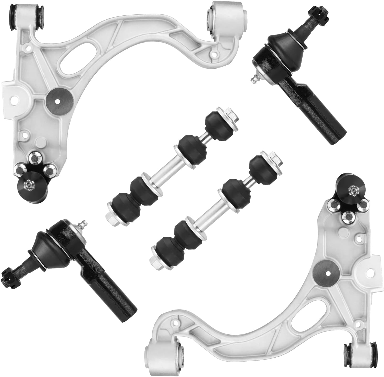 Front Lower Control Arms Suspension Kit Fit for 1998-2005 Buick Park Avenue 1999-2004 Cadillac Seville 2000-2005 DeVille Pontiac Bonneville Lesabre 2001-2003 Oldsmobile Aurora k620291 k620292-6pcs