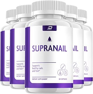 Supranail Capsules for Women and Men - Official Supra Nail Pills Formula for Nail Health Support, Maximum Strength with Vitamin C, Biotin, Zinc & Niacin, SupraNail Reviews (5 Pack - 300 Capsules)