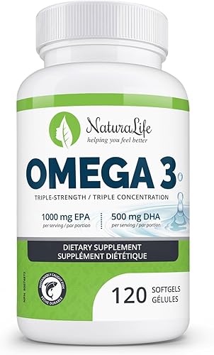 Triple Strength Omega 3 Fish Oil Capsules High EPA & DHA 1000mg 100% Natural Essential Fatty Acids