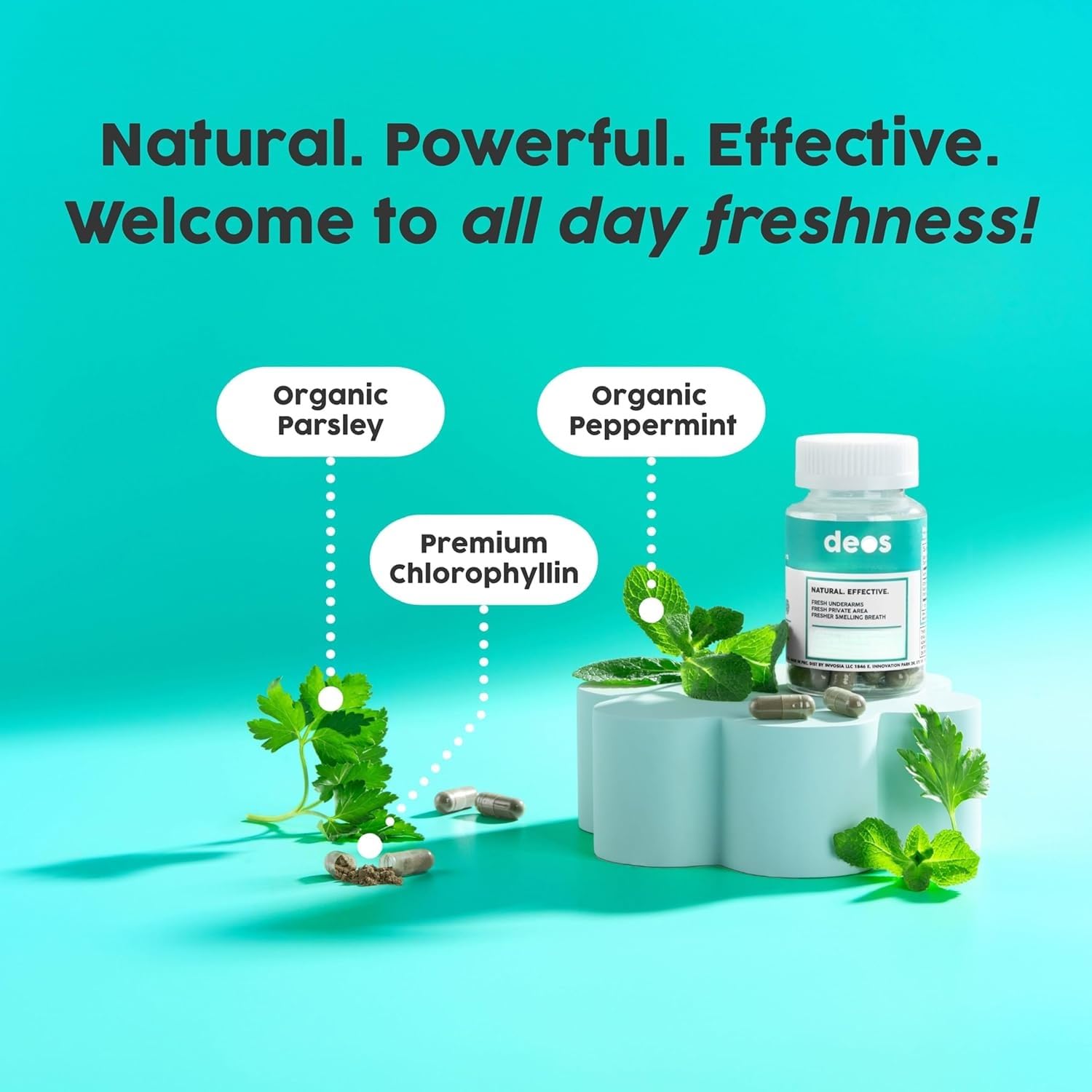 DE.O-S Désodorisant interne, pour la santé intestinale, la désintoxication, la digestion, la fraîcheur de la tête aux pieds