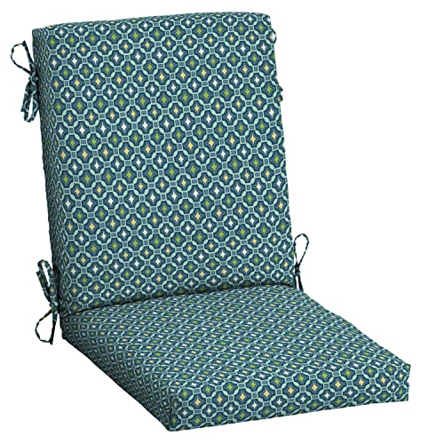 Image of Arden Patio Dining Outdoor Chair Cushions, 20x44, Rain-Proof Seat Pad, Fade-Resistant Outdoor Cushion Alana Tile