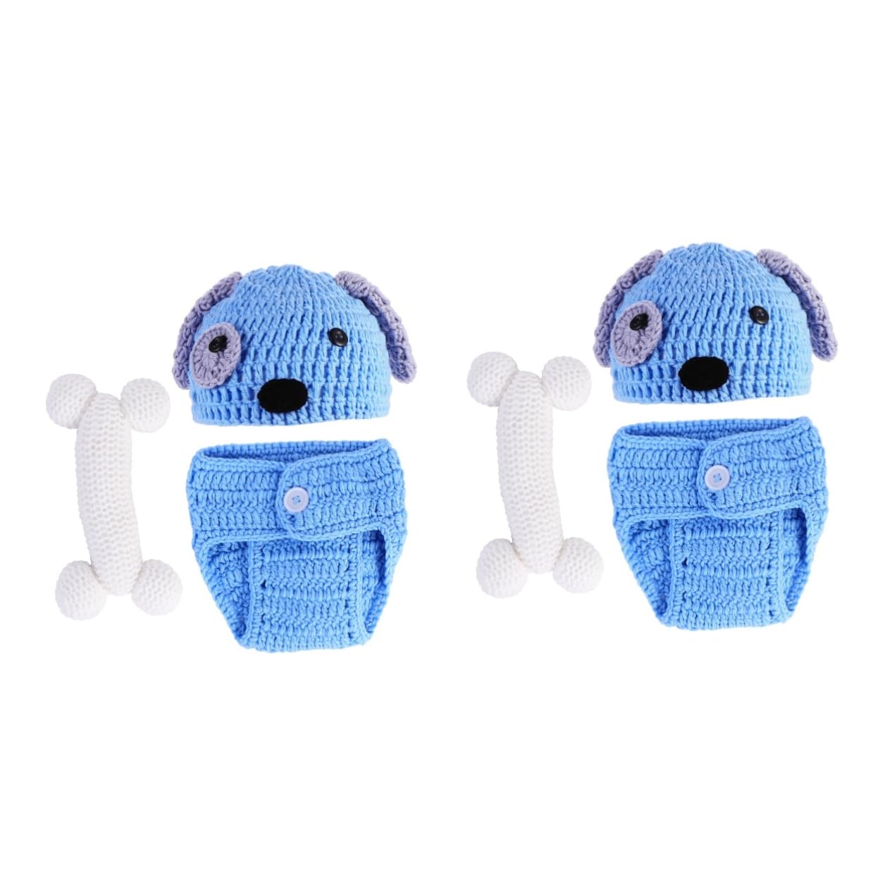 iplusmile Conjunto Ropa De Fotografía Para Diseño De Cachorro Mano Azul Accesorios Fotográficos Para Recién Nacidos