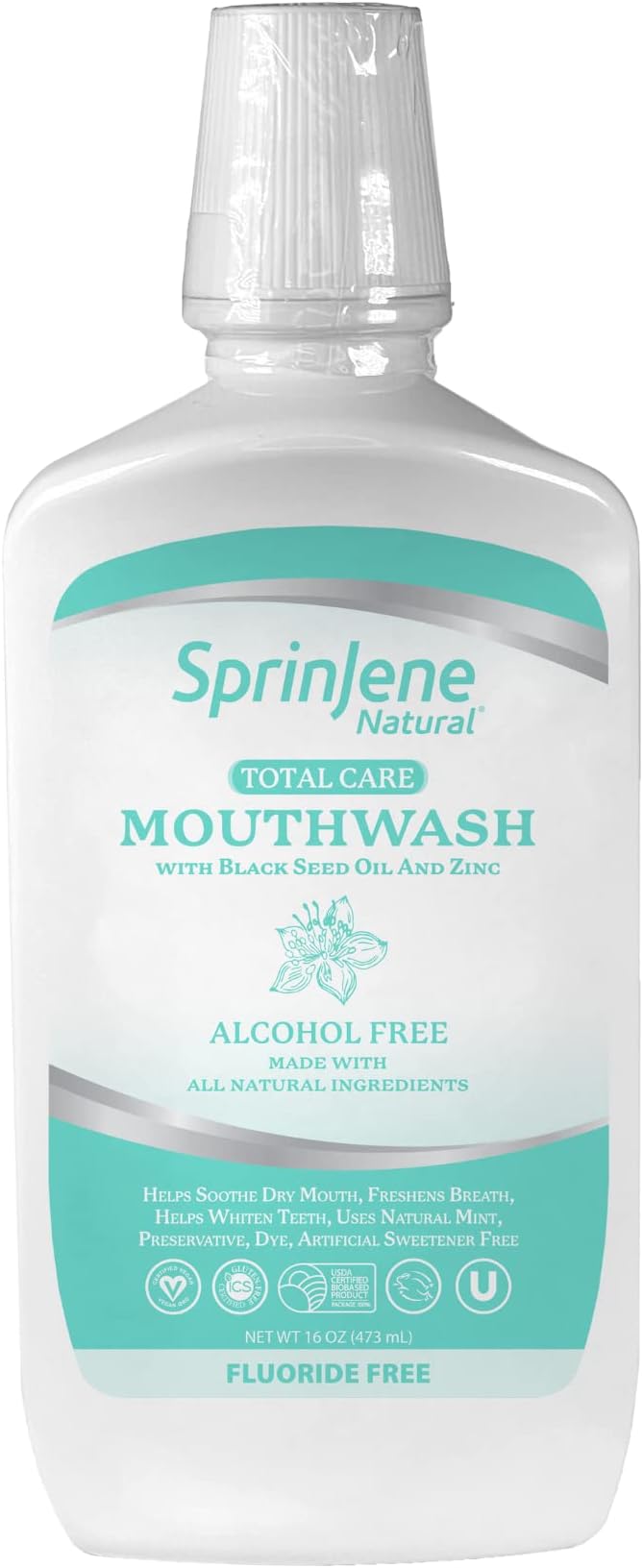 SprinJene Black Seed Oil Mouthwash, Gum and Dry Mouth