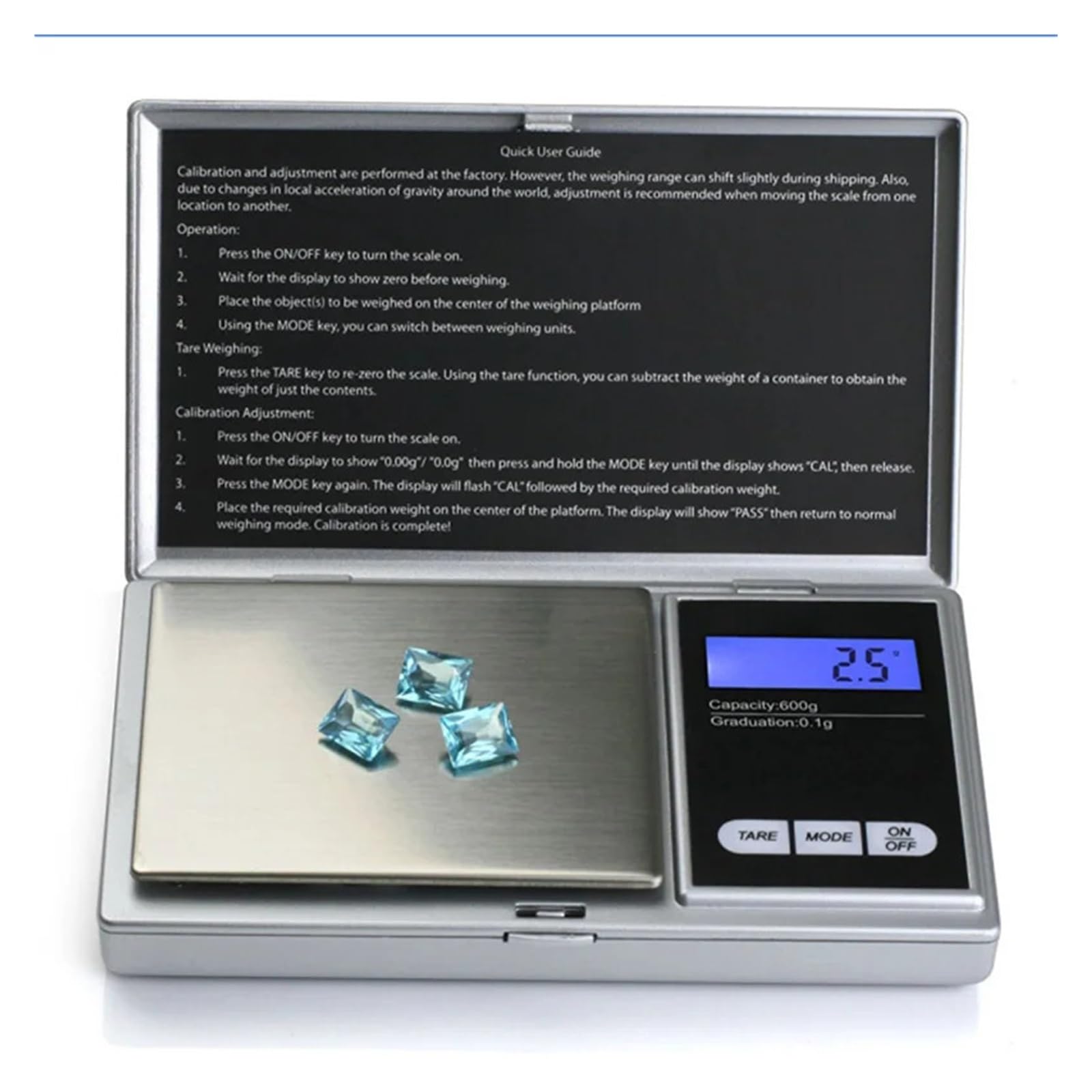Digital Scales, Mini Pocket Digital Scale Accurate Electronic Jewelry Gold Weight Scales Gram Food Kitchen Balance(100g-0.01g)