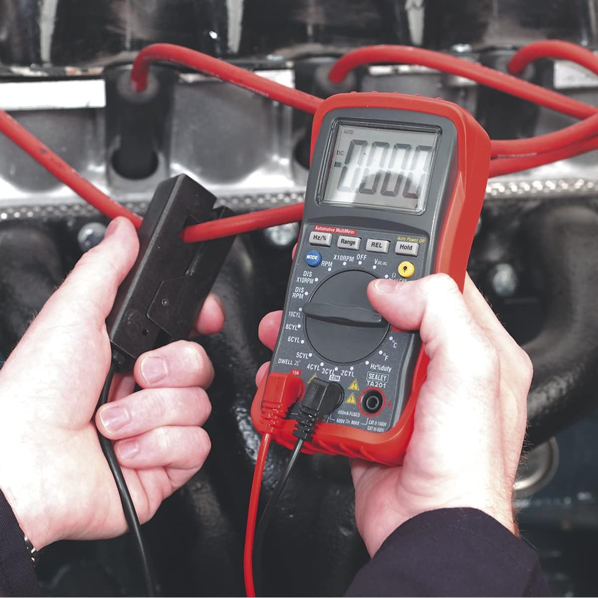 Sealey TA201 менен кыймылдаткычтын айлануу ылдамдыгын өлчөө үчүн индуктивдүү муфтаны колдонуу