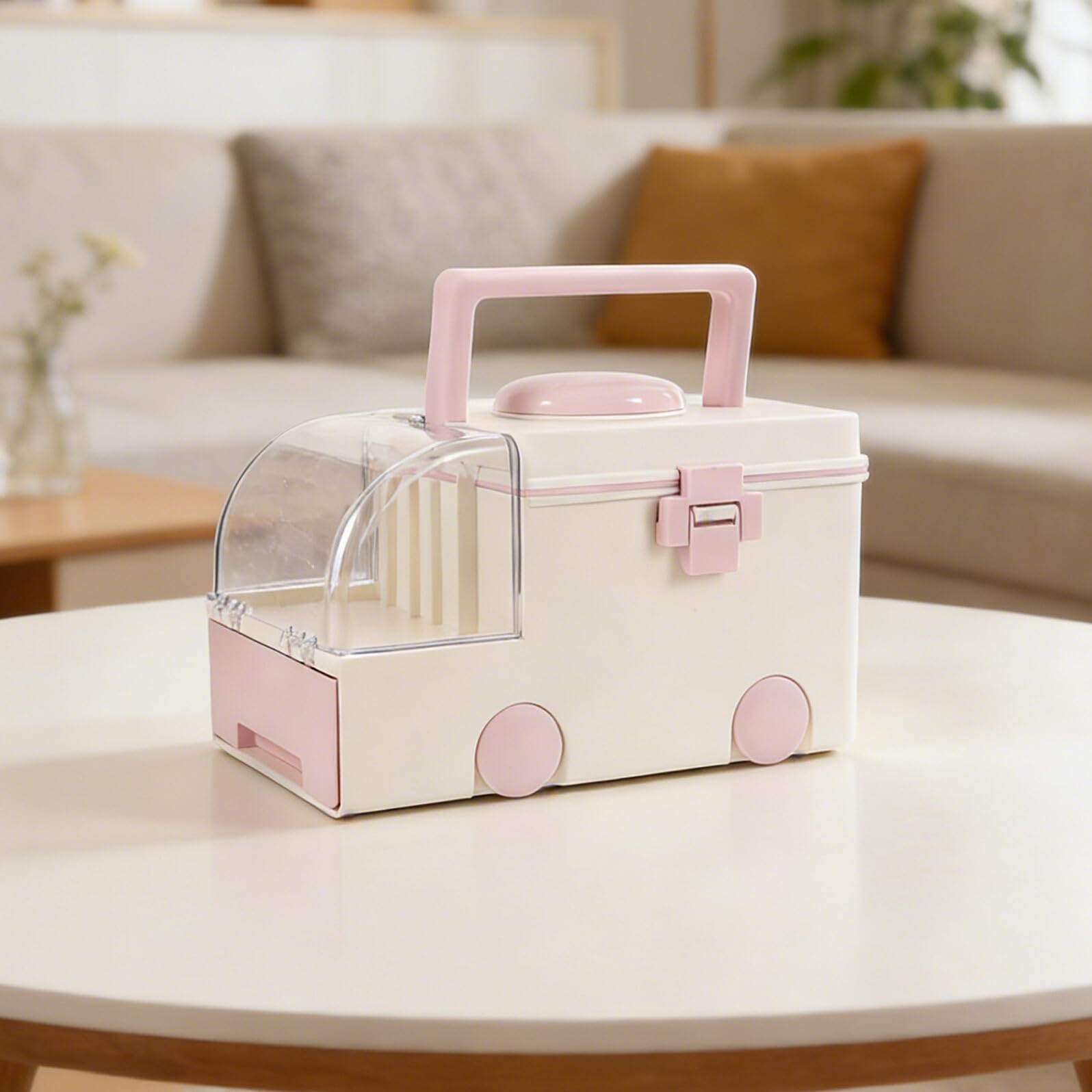 Ipetboom Caja Organizadora Médica Portátil Grande para Primeros Auxilios, Maletín Multiusos con Asas, Contenedor Metálico Resistente al Agua para Almacenamiento de Medicamentos en Hogar,