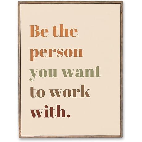 XWELLDAN Boho Office Wall Art Decor for Motivation and Inspiration