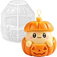 Halloween Candle Mold, Large 3D Little Ghost Pumpkin Candle Mold