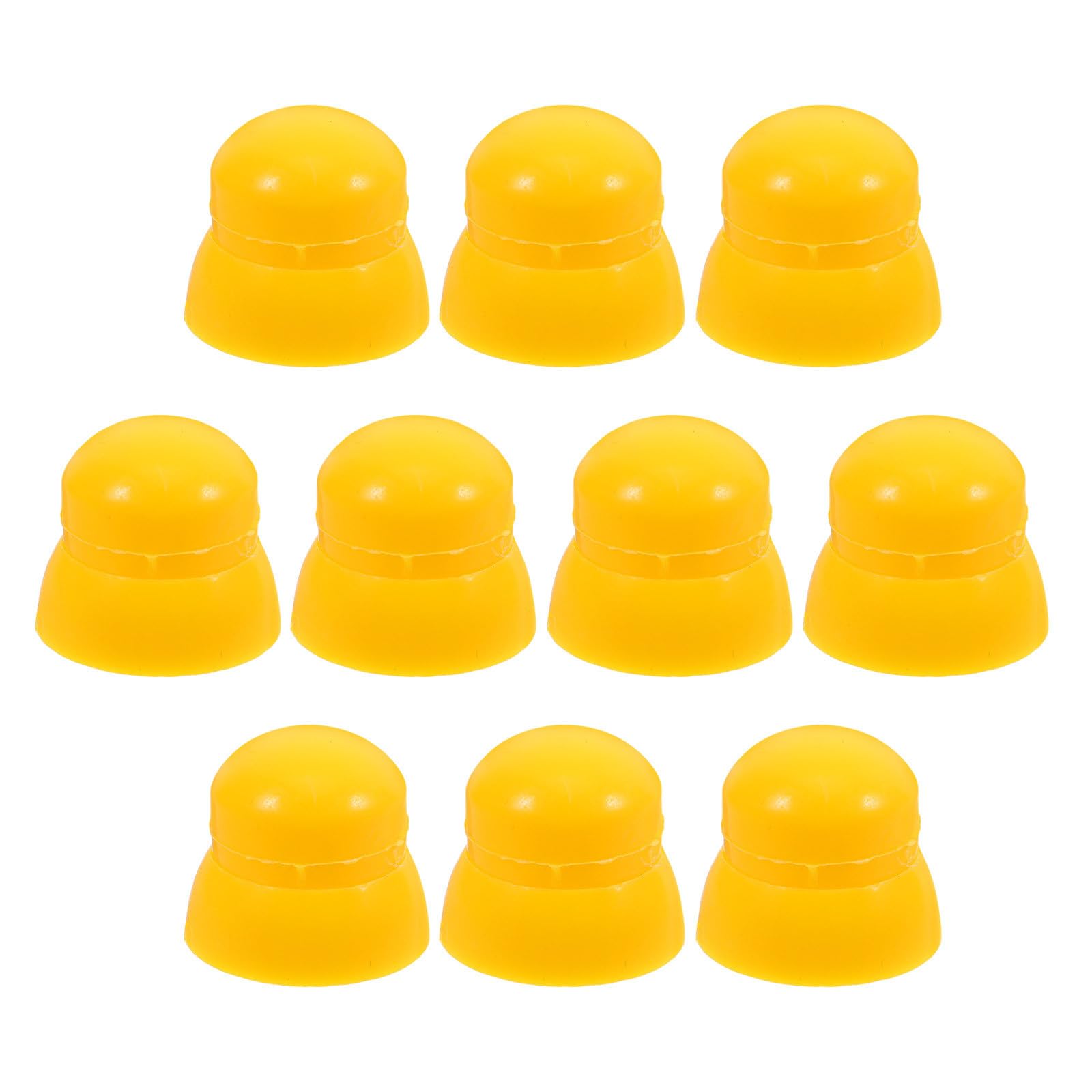 DEEPCRAFF 10pcs Yellow Plastic Nut Protection Covers for Playgrounds and Gardens, Versatile Usage Easy Installation, Suitable for M8/m10 Bolts, Protective Nut Caps for ’s Play Sets