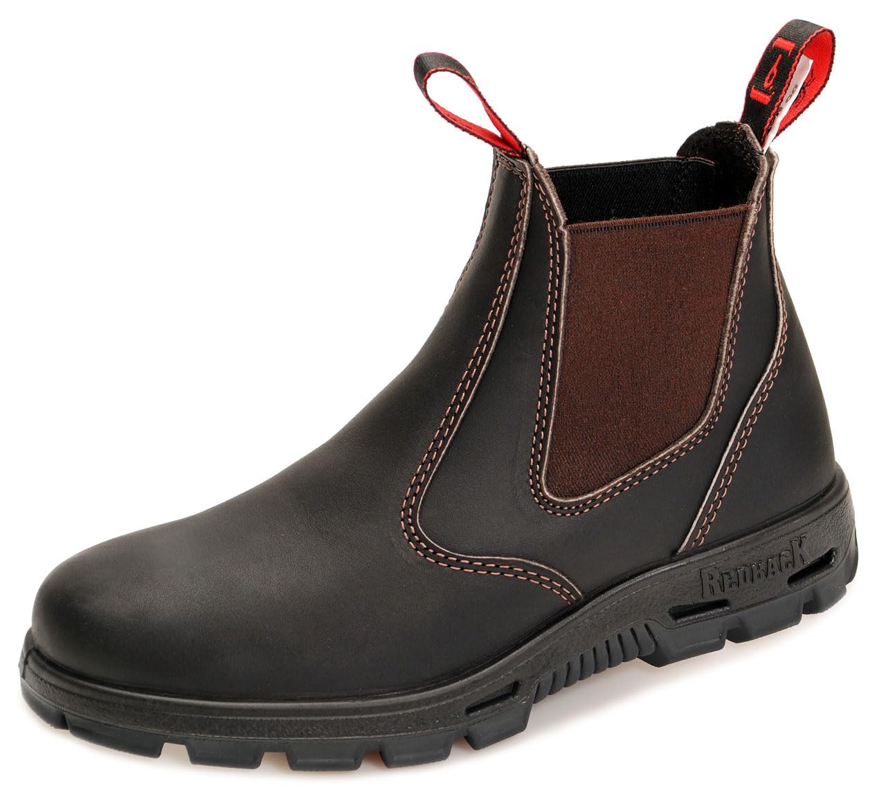 Redback BUBOK Offroad Chelsea Boots - Arbeitsschuhe Work Boots aus Australien - Unisex - Black - Schwarze Sohle