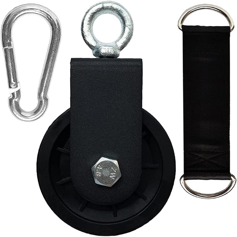 Portable Fitness Triceps Handle Bar Pulley System DIY Gym Cable Attachment Kit Resistance