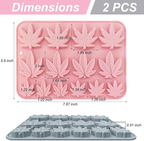 Miniatura 2 de ROMINVIC Moldes de silicona, 2 moldes de caramelo de gomitas, mini moldes de silicona para hornear postres festivos  Chocolates Candies Fondant Jello