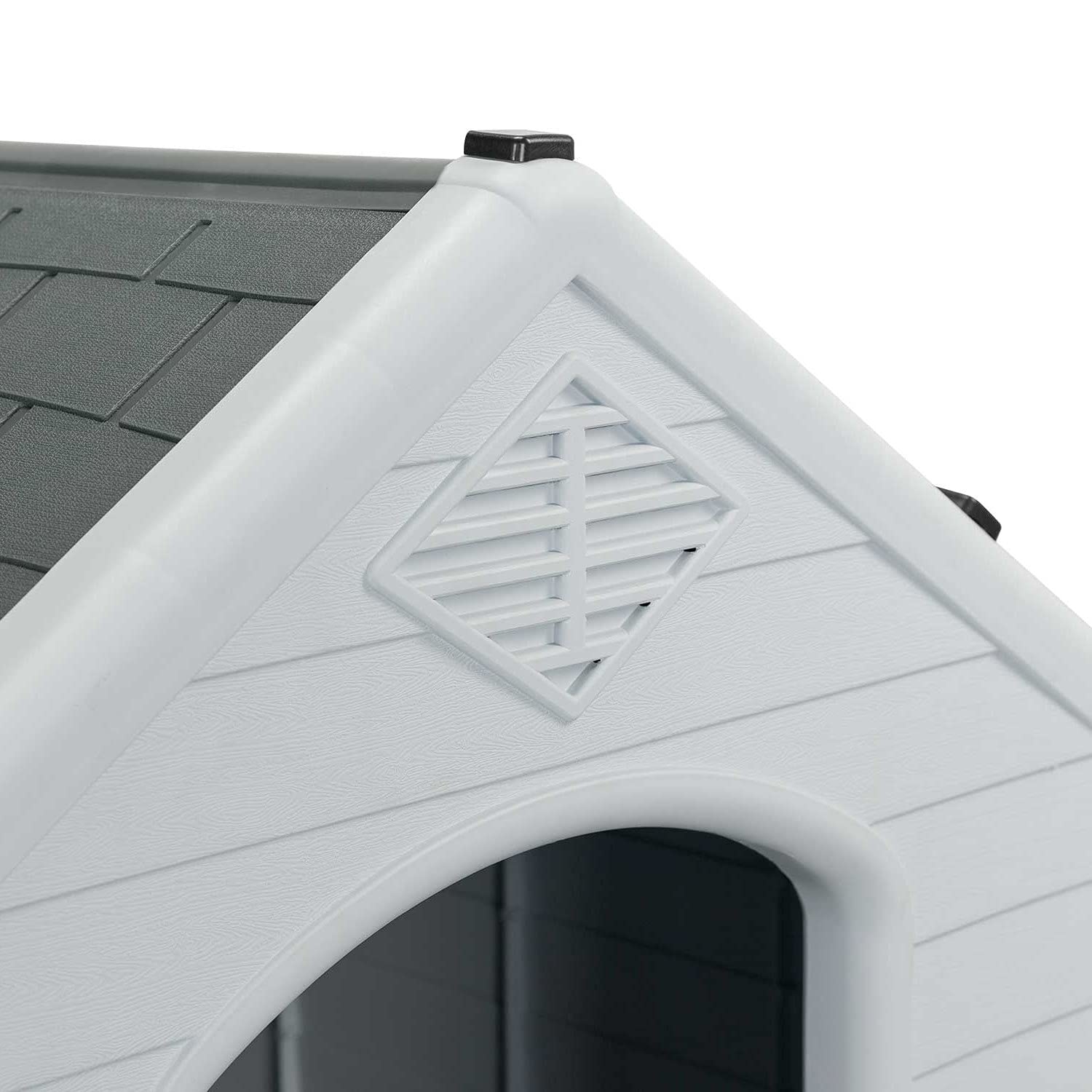 THINIA HOME Caseta de Resina para Perros 98,5x105x96,5cm | Caseta para Perros Grandes | 100% Reciclable y Ecológica | Interior y Exterior