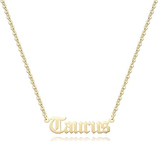 18K Gold Plated Astrology Necklace for Women Jewelry,12 Zodiac Pendant Horoscope Constellations Necklace