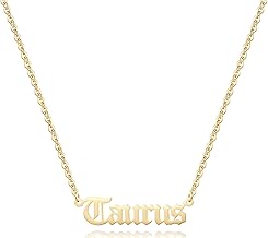 18K Gold Plated Astrology Necklace for Women Jewelry,12 Zodiac Pendant Horoscope Constellations Necklace
