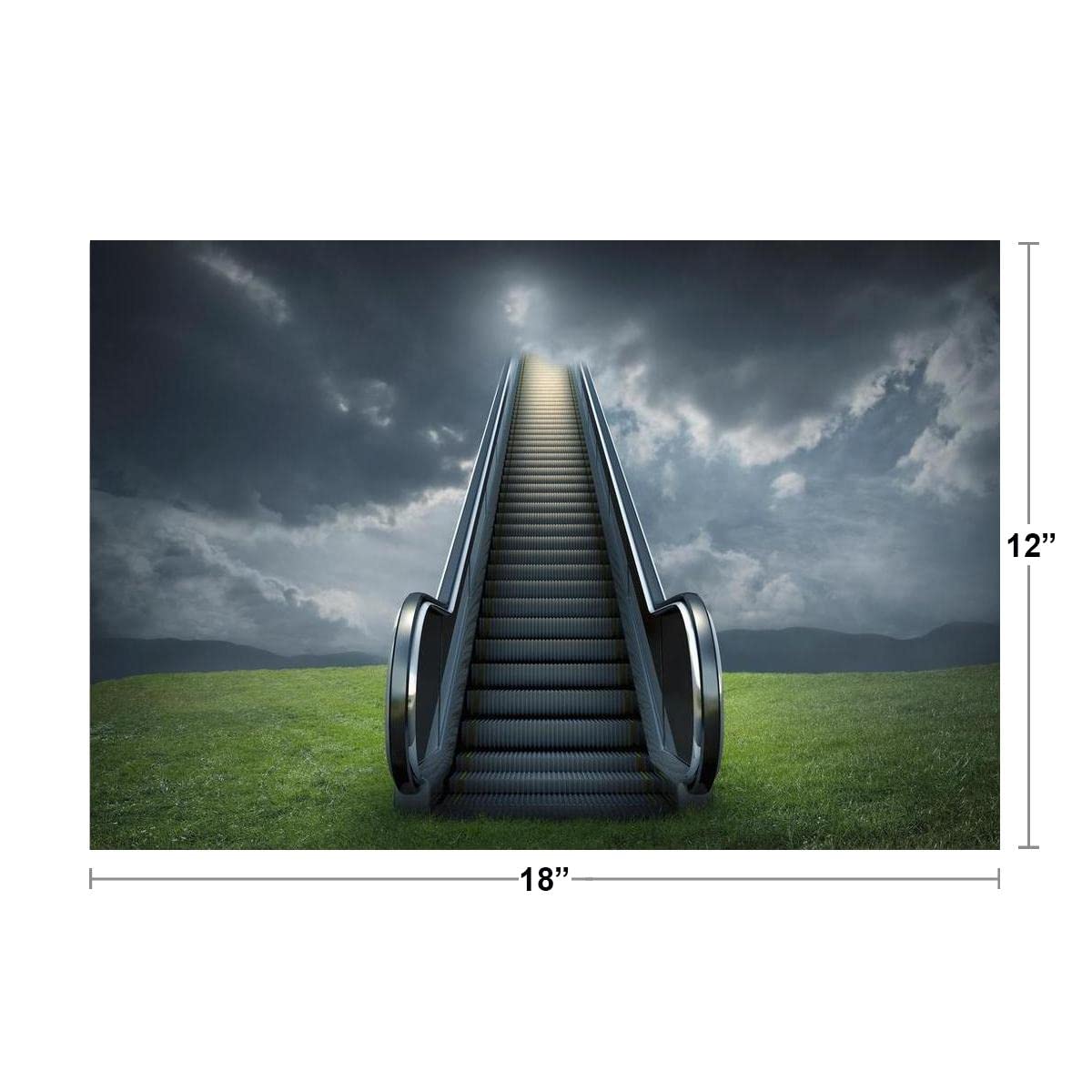 Amazon.com: Escalator to Heaven Cloudy Sky Rural Landscape Photo