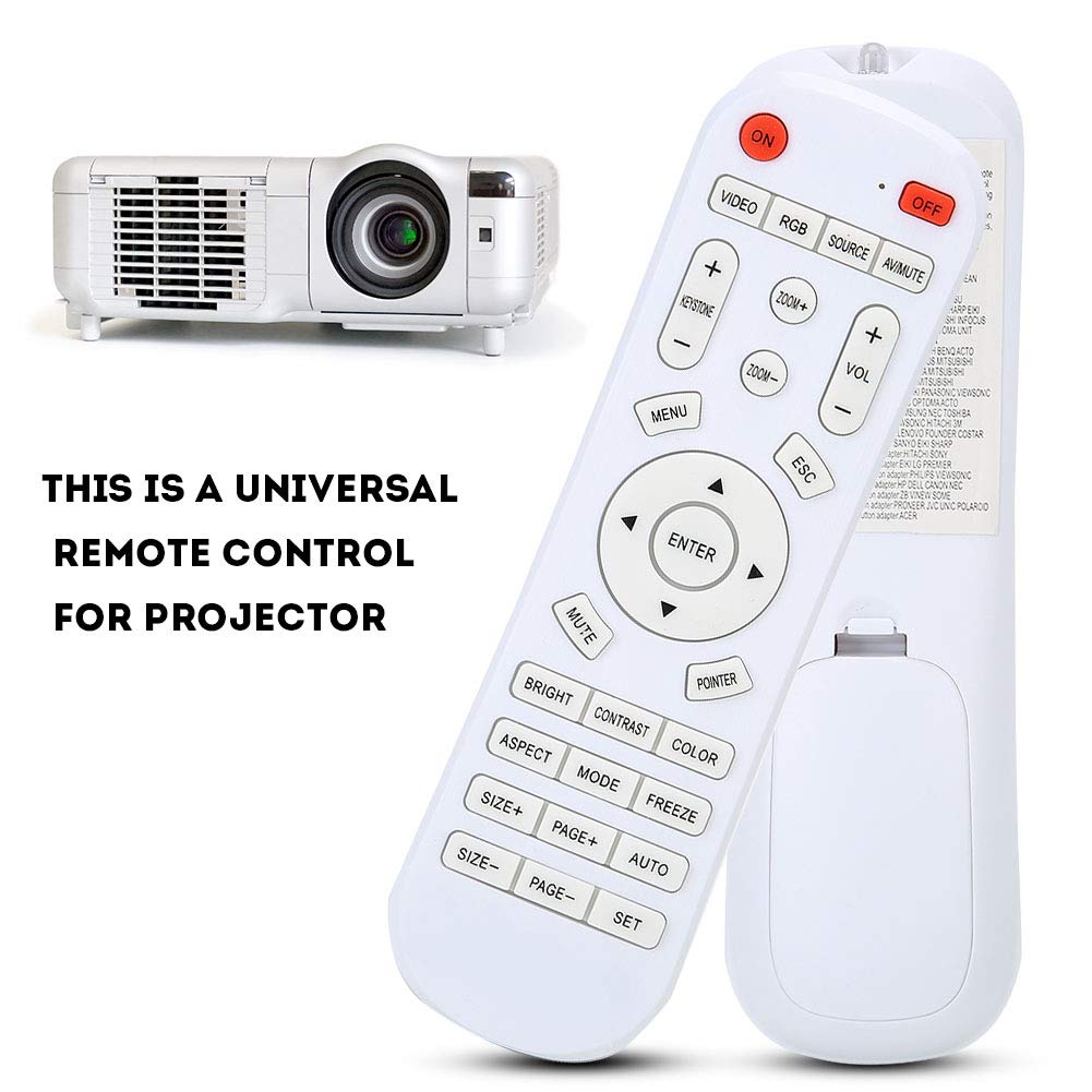 White Remote Control Controller Replacement for Wimius S2 Vision Projector Remote Control - Image 4