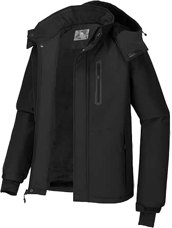 Camel Crown Men's Mountain Snow Waterproof Ski Jacket with Detachable Hood