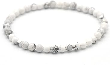Miracles Minéraux Bracelet perle ronde 4 mm fin et discret, pierre naturelle, création artisanale française, plus de 60 choix