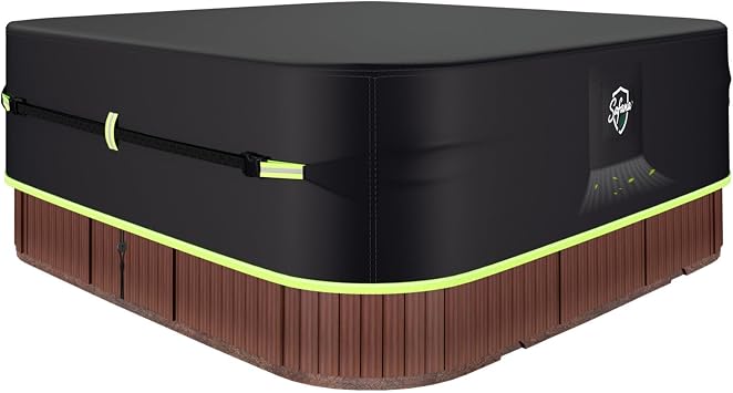 Safana Hot Tub Cover Protector SPA Cover Black 600D 711" x 711" Square