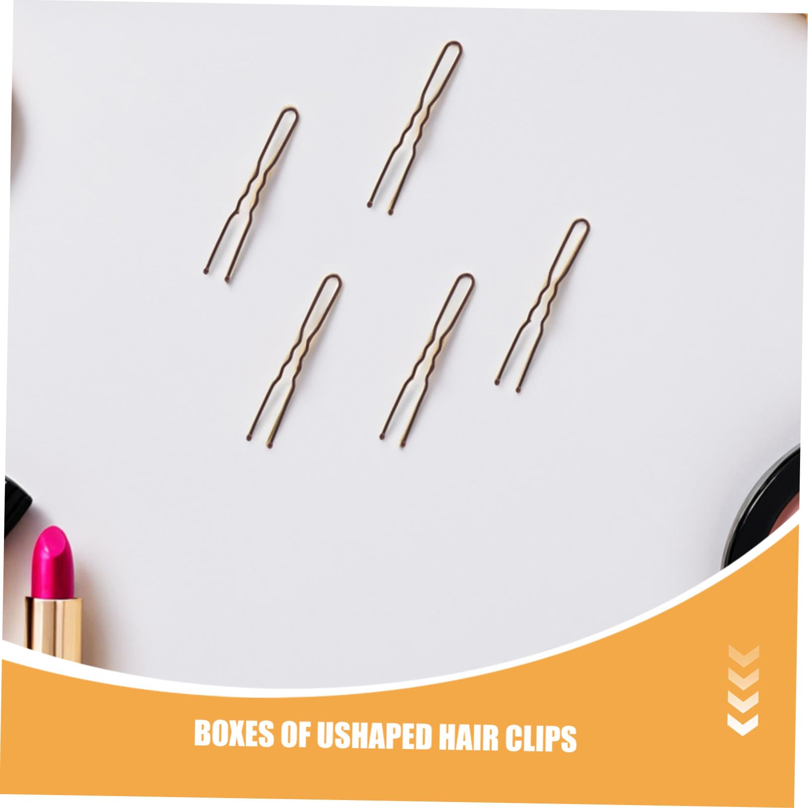 CALLARON 600 Piezas conjunto de pinzas para el cabello alfileres de palo de pelo de metal pasador de pelo francés horquillas para moños planchar Café